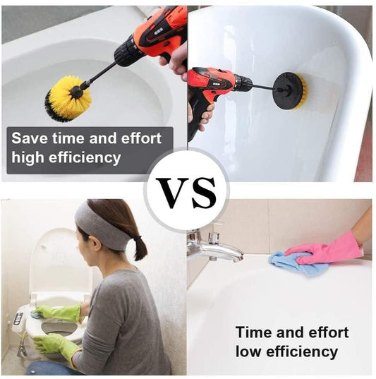 Drill Scruber Brush Cleaning Kit 4 Pcs